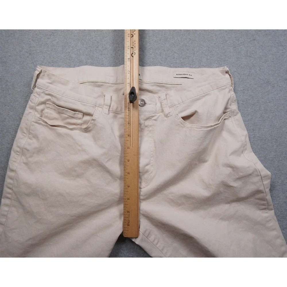 Flint and Tinder Pants Mens 34x32 Beige Straight Fit Stretch Casual Adult